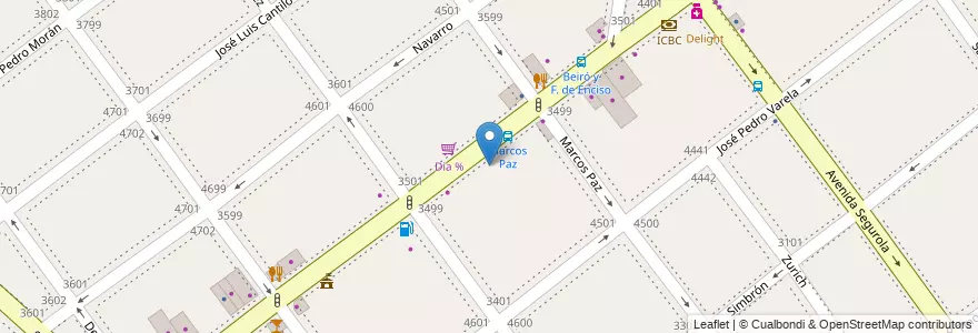 Mapa de ubicacion de Jardín de Infantes Nucleado D (EPCjc 04/17°) Victoria Ocampo [Sede], Villa Devoto en Аргентина, Буэнос-Айрес, Буэнос-Айрес, Comuna 11.