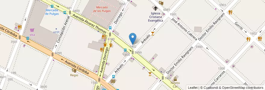 Mapa de ubicacion de Jardín de Infantes Nucleado D (EPCjc 14/09°) [Sede], Palermo en Argentinien, Ciudad Autónoma De Buenos Aires, Buenos Aires.
