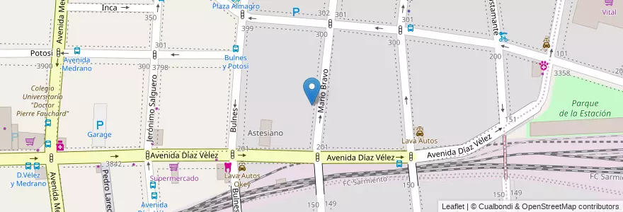 Mapa de ubicacion de Jardín de Infantes Nucleado D (EPCjc 18/02°), Almagro en アルゼンチン, Ciudad Autónoma De Buenos Aires, Comuna 5, ブエノスアイレス.