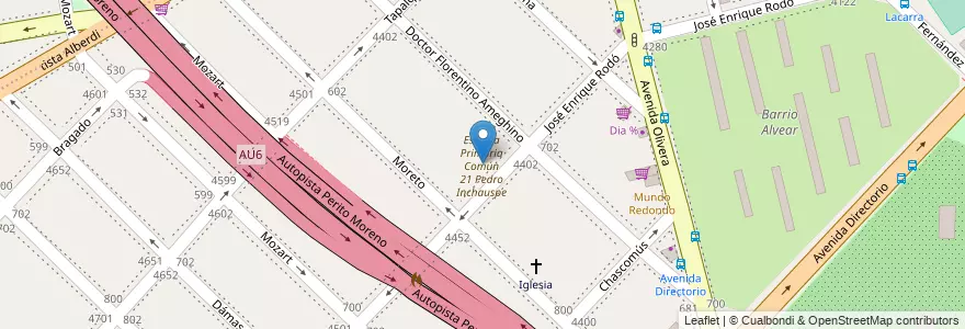 Mapa de ubicacion de Jardín de Infantes Nucleado D (EPCjc 21/13°), Parque Avellaneda en Аргентина, Буэнос-Айрес, Comuna 9, Буэнос-Айрес.