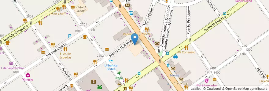 Mapa de ubicacion de Jardín de Infantes Nucleado D (EPCjc 22/10°) [Sede], Belgrano en Argentine, Ciudad Autónoma De Buenos Aires, Buenos Aires, Comuna 13.