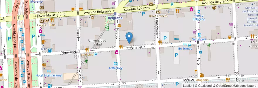 Mapa de ubicacion de Jardín de Infantes Nucleado D (EPCjs 04/03°) [Sede], Montserrat en アルゼンチン, Ciudad Autónoma De Buenos Aires, Comuna 1, ブエノスアイレス.