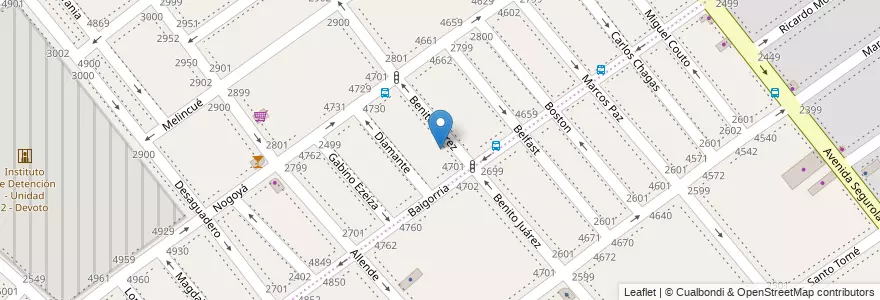 Mapa de ubicacion de Jardín de Infantes Nucleado D (EPCjs 09/17°) Victoria Ocampo, Villa Devoto en 아르헨티나, Ciudad Autónoma De Buenos Aires, 부에노스아이레스, Comuna 10, Comuna 11.