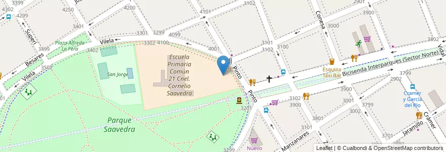 Mapa de ubicacion de Jardín de Infantes Nucleado E (EPCjc 21/10°) [Sede], Saavedra en الأرجنتين, Ciudad Autónoma De Buenos Aires, Comuna 12, Buenos Aires.