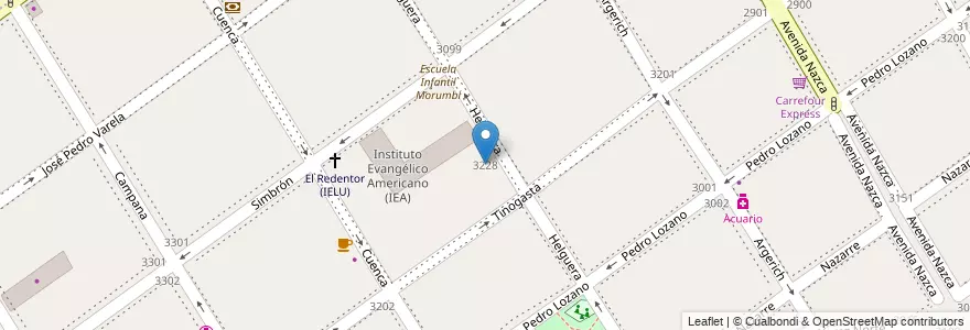 Mapa de ubicacion de Jardín de Infantes Nucleado E (EPCjs 02/17°) Juana Manso, Villa del Parque en アルゼンチン, Ciudad Autónoma De Buenos Aires, ブエノスアイレス, Comuna 11.