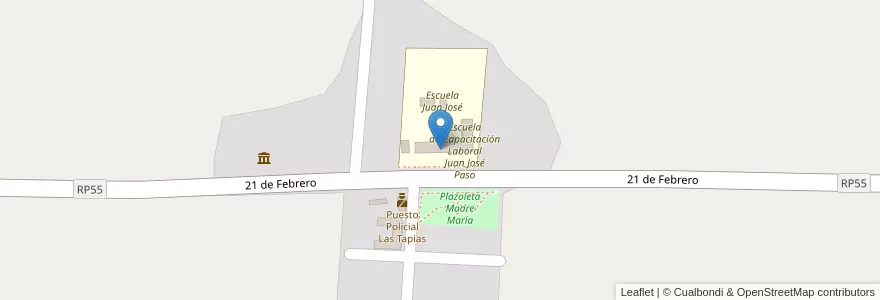 Mapa de ubicacion de Jardín de Infantes Nucleado Zonal 14 en Argentinië, San Juan, Chili, Angaco.