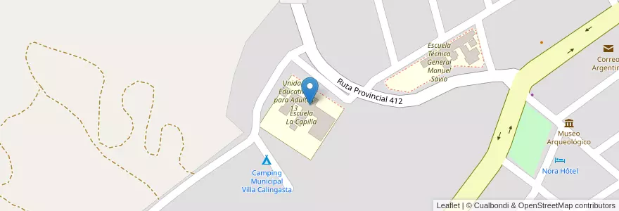 Mapa de ubicacion de Jardín de Infantes Nucleado Zonal 2 en 阿根廷, San Juan, 智利, Calingasta.