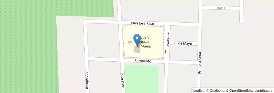 Mapa de ubicacion de Jardín de Infantes Nucleado Zonal 24 en Arjantin, San Juan, Şili, Calingasta.