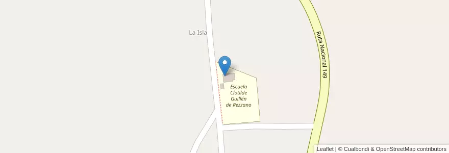 Mapa de ubicacion de Jardín de Infantes Nucleado Zonal 25 en الأرجنتين, سان خوان, تشيلي, Calingasta.