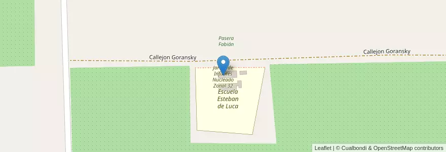 Mapa de ubicacion de Jardín de Infantes Nucleado Zonal 32 en Argentine, San Juan, Chili, 9 De Julio.