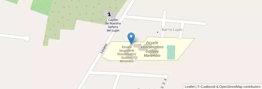 Mapa de ubicacion de Jardín de Infantes Nucleado Zonal 33 en 아르헨티나, San Juan, 칠레, Albardón.