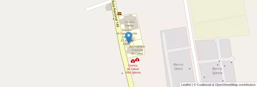 Mapa de ubicacion de Jardín de Infantes Nucleado Zonal 6 en Arjantin, San Juan, Şili, Iglesia.