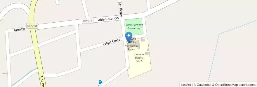 Mapa de ubicacion de Jardín de Infantes Nucleado Zonal 7 en Аргентина, Сан-Хуан, Valle Fértil.