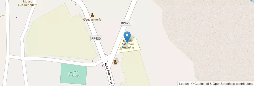 Mapa de ubicacion de Jardín de Infantes Nucleado Zonal 8 en Arjantin, San Juan, Şili, Iglesia.