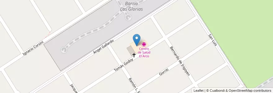 Mapa de ubicacion de Jardin de infantes San Cayetano en Arjantin, Buenos Aires, Partido De Tigre, Benavídez.