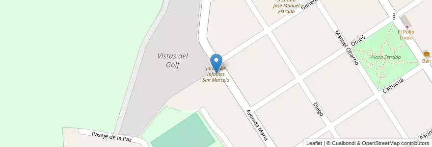 Mapa de ubicacion de Jardín De Infantes San Marcelo en 阿根廷, 布宜诺斯艾利斯省, Partido De Tigre, Don Torcuato.