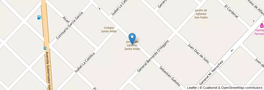 Mapa de ubicacion de Jardin de infantes Santa Hilda en الأرجنتين, بوينس آيرس, Partido De Hurlingham, Hurlingham.