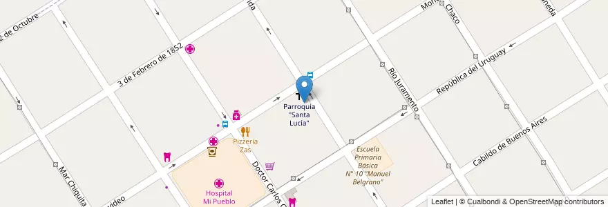 Mapa de ubicacion de Jardín de Infantes "Santa Lucía" en Arjantin, Buenos Aires, Partido De Florencio Varela, Villa Vatteone.