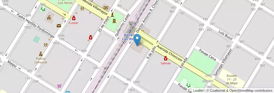 Mapa de ubicacion de Jardín de infantes Stella Maris en Argentinië, Buenos Aires, Partido De General Las Heras, General Las Heras.