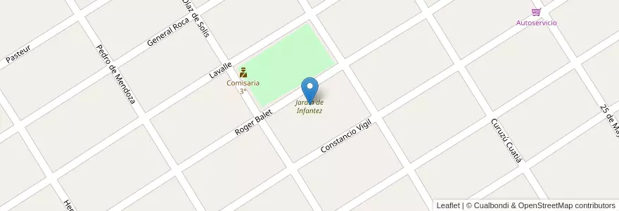 Mapa de ubicacion de Jardín de Infantez en アルゼンチン, ブエノスアイレス州, Partido De Ezeiza, Carlos Spegazzini.