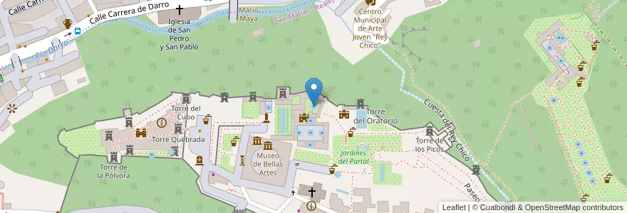 Mapa de ubicacion de Jardin de la Daraxa en スペイン, アンダルシア州, Granada, Comarca De La Vega De Granada, Granada.