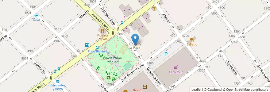 Mapa de ubicacion de Jardín de la Plaza, Villa Devoto en Argentinië, Ciudad Autónoma De Buenos Aires, Buenos Aires, Comuna 10, Comuna 11.