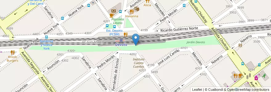 Mapa de ubicacion de Jardín Devoto, Villa Devoto en アルゼンチン, Ciudad Autónoma De Buenos Aires, ブエノスアイレス, Comuna 11.