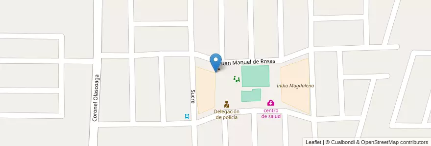 Mapa de ubicacion de Jardín Duankalen en الأرجنتين, تشيلي, Mendoza, Departamento Las Heras, Distrito El Resguardo.