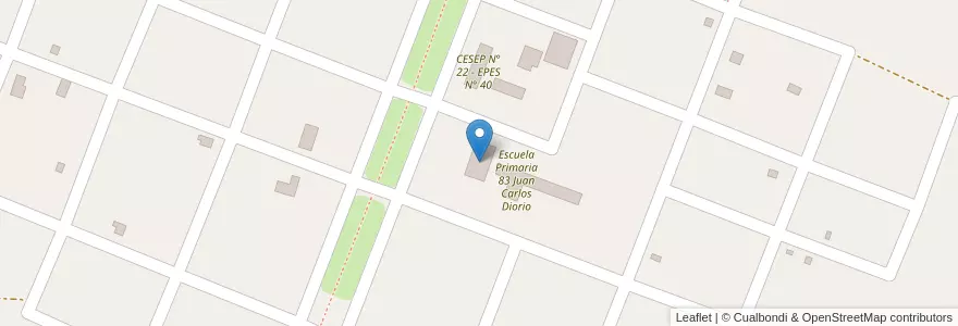 Mapa de ubicacion de Jardín Infante Nucleado N° 37 - Escuela Primaria 83 en Argentinien, Formosa, Departamento Patiño, Municipio De Cabo Primero Lugones.
