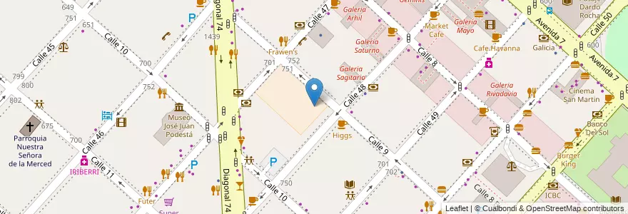 Mapa de ubicacion de Jardín Infantes N°944 Juan Ramón Jiménez, Casco Urbano en Argentina, Provincia Di Buenos Aires, Partido De La Plata, La Plata.