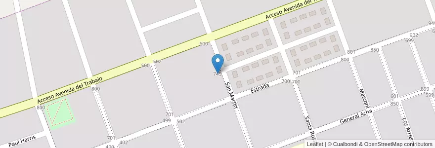 Mapa de ubicacion de Jardín Infantes Nucleado Nº 24 en アルゼンチン, ラ・パンパ州, Municipio De Catriló, Departamento Catriló, Catrilo, Catriló.