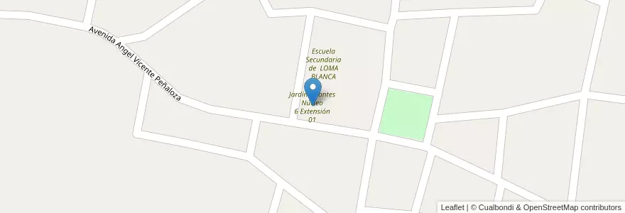 Mapa de ubicacion de Jardín Infantes Núcleo 6 Extensión 01 en 아르헨티나, La Rioja, Departamento General Belgrano.