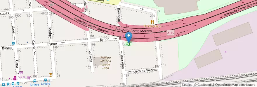 Mapa de ubicacion de Jardín Infantil, Liniers en Argentina, Ciudad Autónoma De Buenos Aires, Buenos Aires, Comuna 10.