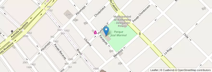 Mapa de ubicacion de Jardín Infantil Municipal Nº 8 en 阿根廷, 布宜诺斯艾利斯省.