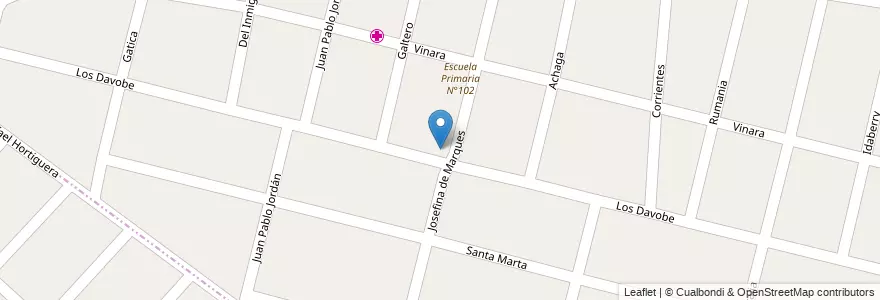 Mapa de ubicacion de Jardin Infantil N°952 en アルゼンチン, ブエノスアイレス州, Partido De Morón, Castelar.