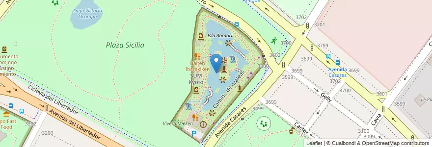 Mapa de ubicacion de Jardín Japonés, Palermo en Argentina, Autonomous City Of Buenos Aires, Autonomous City Of Buenos Aires, Comuna 14.