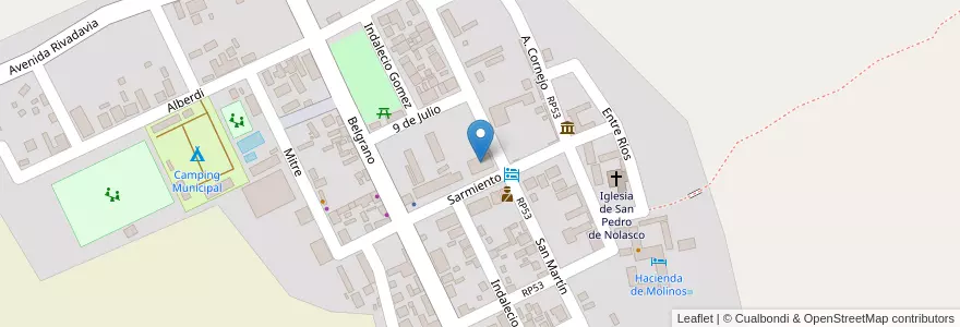 Mapa de ubicacion de Jardin Manuelita en Arjantin, Salta, Molinos, Municipio De Molinos.