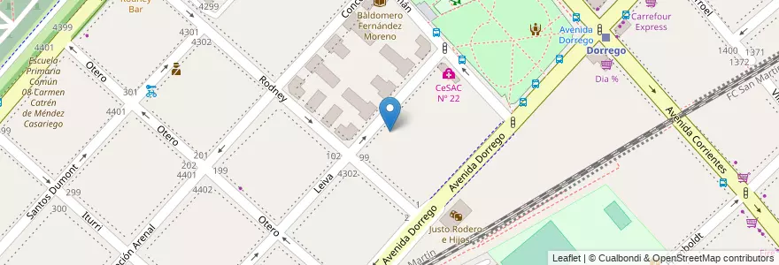 Mapa de ubicacion de Jardín Maternal 01/14° Paula Albarracín, Chacarita en Аргентина, Буэнос-Айрес, Буэнос-Айрес, Comuna 15.
