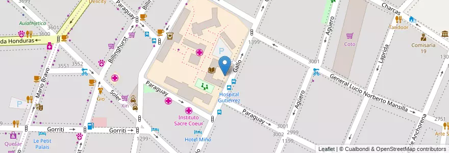 Mapa de ubicacion de Jardín Maternal 03/02°, Recoleta en Аргентина, Буэнос-Айрес, Comuna 2, Буэнос-Айрес.