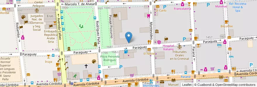 Mapa de ubicacion de Jardín Maternal 06/01 Jardín del Palacio, Recoleta en Argentinië, Ciudad Autónoma De Buenos Aires, Comuna 2, Buenos Aires.