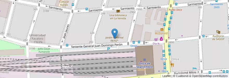 Mapa de ubicacion de Jardín Maternal 06/02°, Balvanera en الأرجنتين, Ciudad Autónoma De Buenos Aires, Comuna 3, Buenos Aires.
