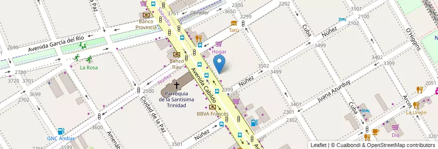Mapa de ubicacion de Jardín Maternal 07/10°, Nuñez en アルゼンチン, Ciudad Autónoma De Buenos Aires, ブエノスアイレス, Comuna 13.