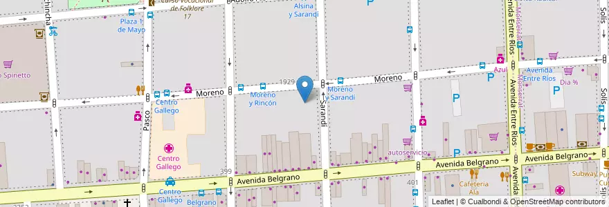 Mapa de ubicacion de Jardín Maternal del H. Senado de la Nación Jardín del Bosque, Balvanera en Argentine, Ciudad Autónoma De Buenos Aires, Comuna 3, Buenos Aires.