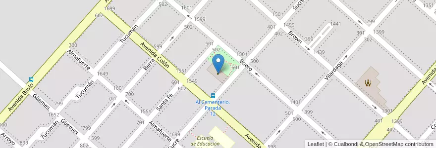 Mapa de ubicacion de Jardín Maternal "La Sonrisa" en アルゼンチン, ブエノスアイレス州, Partido De Ayacucho, Ayacucho.