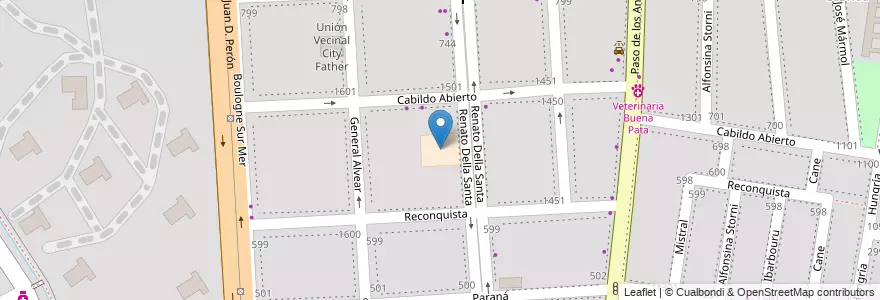 Mapa de ubicacion de Jardín Maternal Municipal N°1 "Ternuritas" en アルゼンチン, チリ, メンドーサ州, Godoy Cruz, Departamento Godoy Cruz, Distrito Ciudad De Godoy Cruz.