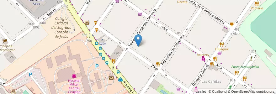 Mapa de ubicacion de Jardín Maternal N°10/09°, Palermo en 아르헨티나, Ciudad Autónoma De Buenos Aires, 부에노스아이레스, Comuna 14.
