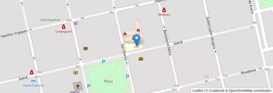 Mapa de ubicacion de Jardín Maternal Nº 1 en アルゼンチン, ブエノスアイレス州, Partido De Carlos Tejedor, Carlos Tejedor, Carlos Tejedor.