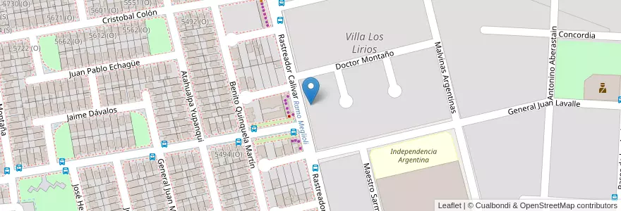 Mapa de ubicacion de Jardín Maternal Picardías en 阿根廷, San Juan, 智利, Rivadavia.