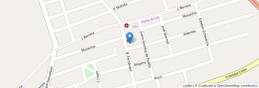 Mapa de ubicacion de JARDIN MATERNAL PICHI AYELEN en Arjantin, Chubut, Trelew, Departamento Rawson.