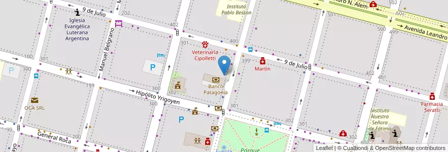 Mapa de ubicacion de Jardín Maternal Rincón de Sol en アルゼンチン, チリ, リオネグロ州, Cipolletti, Departamento General Roca.